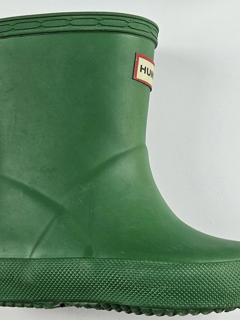 Hunter Kids Green Original Rain Boots Waterproof Rubber Wellies US 5-6 UK 4 EU 2